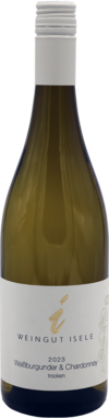 Weinflasche 2023er Weißburgunder & Chardonnay, trocken – Weißwein vom Weingut Isele